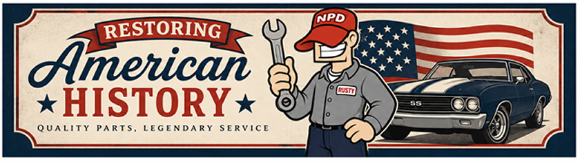 Restoring American History, Rusty, an American flag, and a classic Chevelle